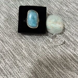 Larimar Sterling Silver Ring